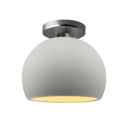 Radiance One Light Semi-Flush Mount Matte White w/ Champagne Gold