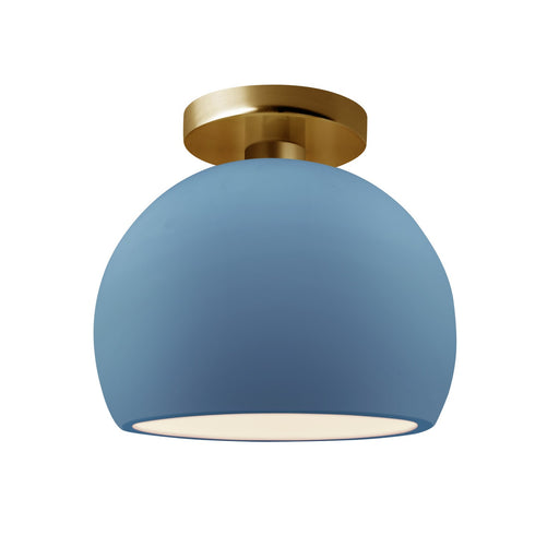 Radiance One Light Semi-Flush Mount Sky Blue