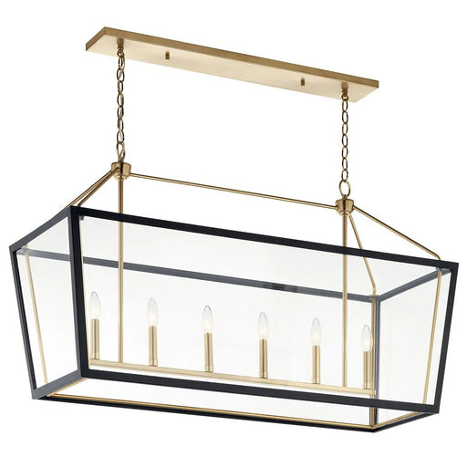 Kichler - 52622CPZBK - Six Light Linear Chandelier - Delvin - Champagne Bronze