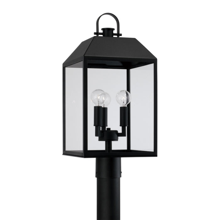 Capital Lighting - 953435BK - Three Light Outdoor Post Lantern - Nelson - Black