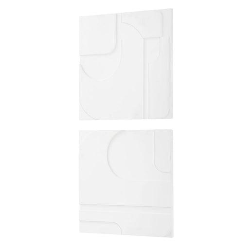 Uttermost - 04373 - Wall Decor, S/2 - Contours - Solid White