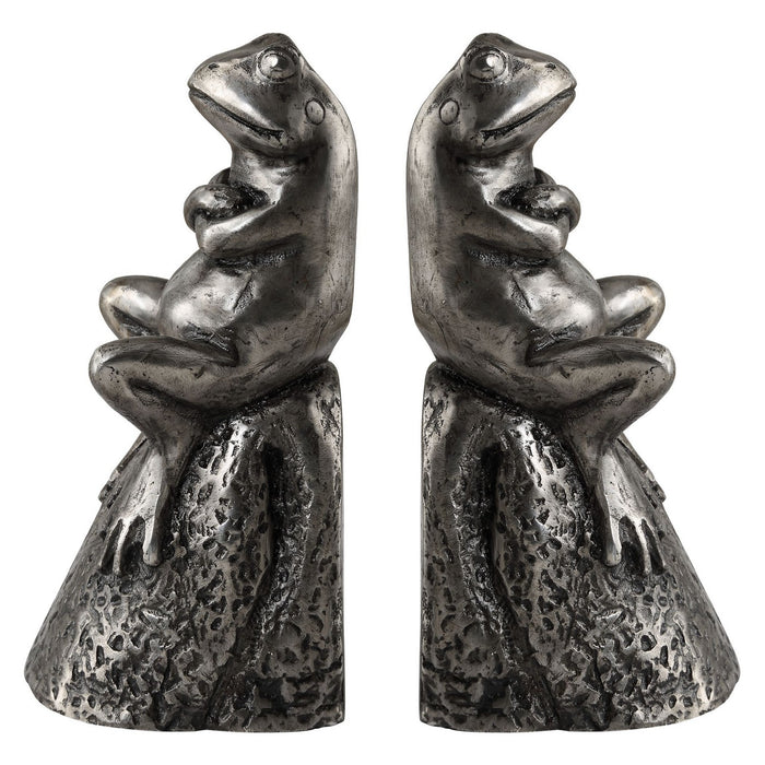 Uttermost - 18150 - Bookends, S/2 - Daydreaming Bird - Lightly Antiqued Silver