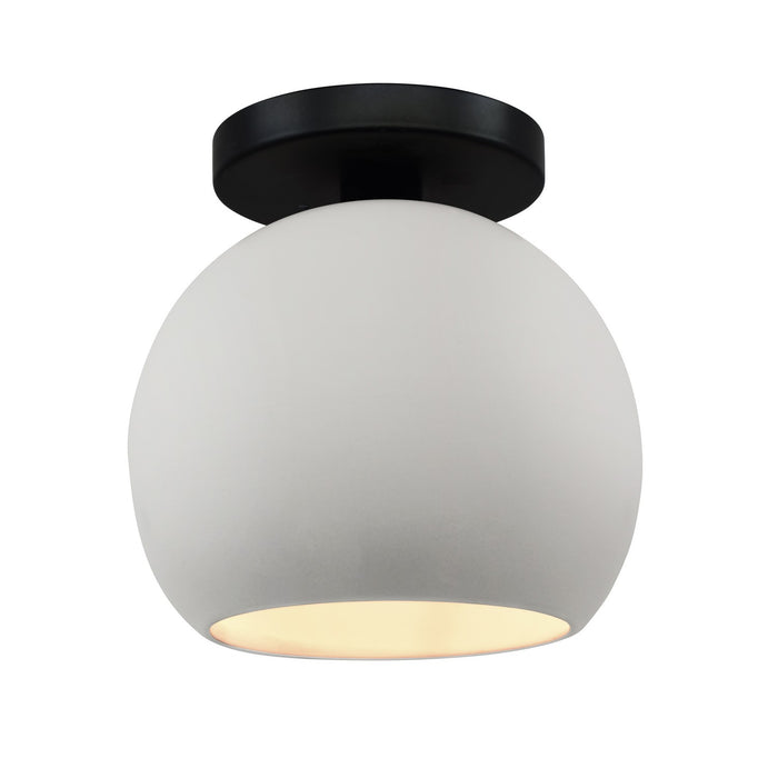 Justice Designs - CER-6353-BIS-MBLK - One Light Semi-Flush Mount - Radiance - Bisque