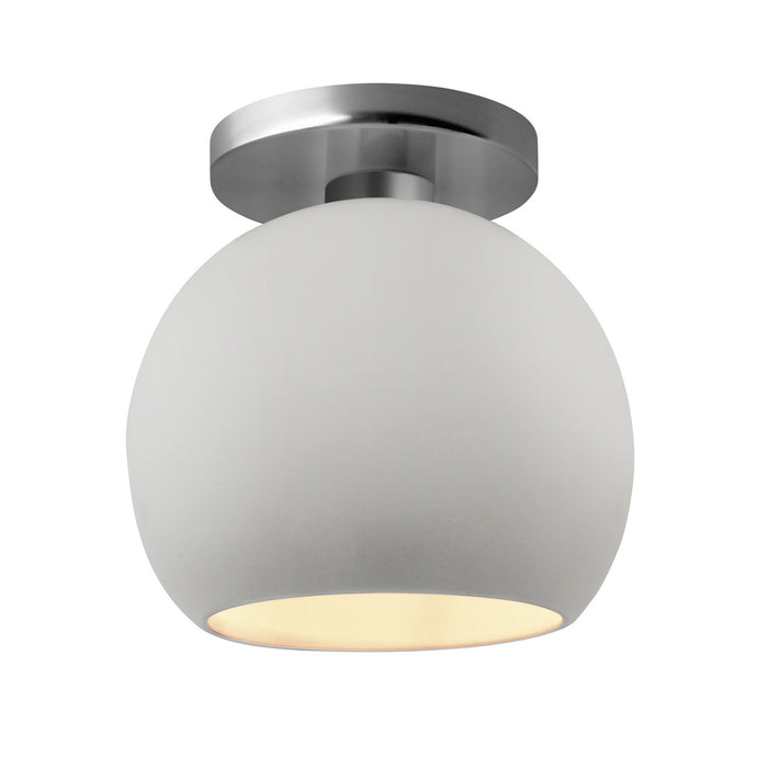 Justice Designs - CER-6353-BIS-NCKL - One Light Semi-Flush Mount - Radiance - Bisque