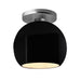 Justice Designs - CER-6353-BKMT-NCKL - One Light Semi-Flush Mount - Radiance - Gloss Black w/ Matte White