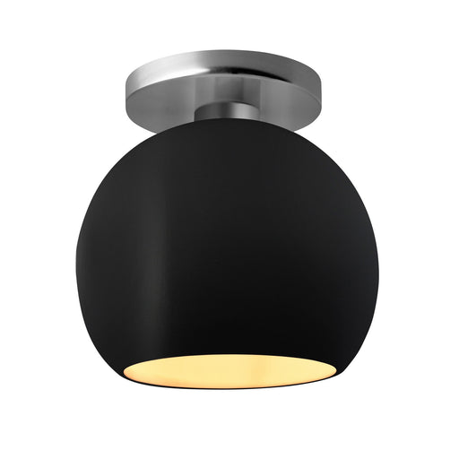 Radiance One Light Semi-Flush Mount Carbon Matte Black w/ Champagne Gold