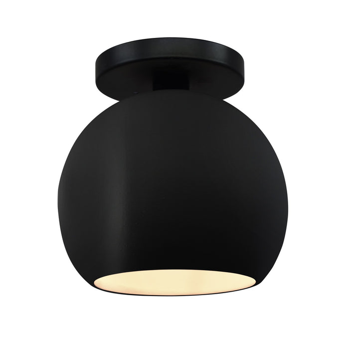 Justice Designs - CER-6353-CRB-MBLK - One Light Semi-Flush Mount - Radiance - Carbon - Matte Black