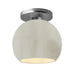 Justice Designs - CER-6353-CRK-NCKL - One Light Semi-Flush Mount - Radiance - White Crackle