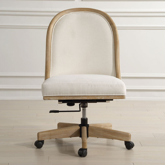 Uttermost - 23799 - Desk Chair - Lithe - Light Oak With Natural