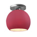 Justice Designs - CER-6353-CRSE-NCKL - One Light Semi-Flush Mount - Radiance - Cerise
