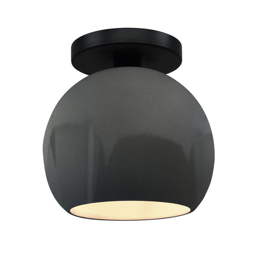 Radiance One Light Semi-Flush Mount Gloss Grey