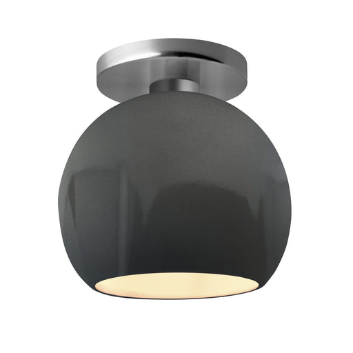 Radiance One Light Semi-Flush Mount Gloss Grey