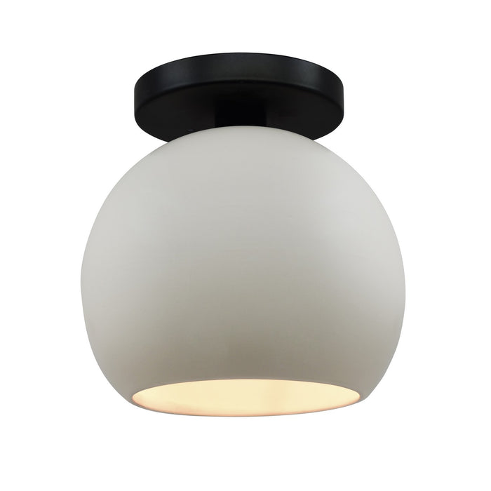 Justice Designs - CER-6353-MAT-MBLK - One Light Semi-Flush Mount - Radiance - Matte White