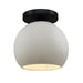 Justice Designs - CER-6353-MAT-MBLK - One Light Semi-Flush Mount - Radiance - Matte White