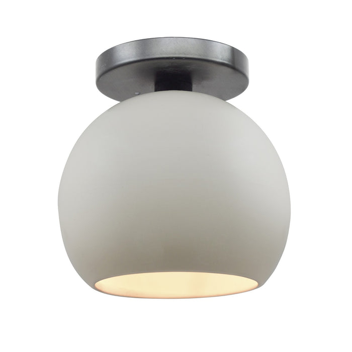 Justice Designs - CER-6353-MAT-NCKL - One Light Semi-Flush Mount - Radiance - Matte White