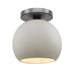 Justice Designs - CER-6353-MAT-NCKL - One Light Semi-Flush Mount - Radiance - Matte White