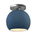Justice Designs - CER-6353-MDMT-NCKL - One Light Semi-Flush Mount - Radiance - Midnight Sky w/ Matte White