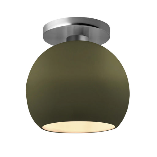 Radiance One Light Semi-Flush Mount Matte Green