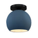 Justice Designs - CER-6353-MID-MBLK - One Light Semi-Flush Mount - Radiance - Midnight Sky