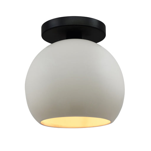 Radiance One Light Semi-Flush Mount Matte White w/ Champagne Gold