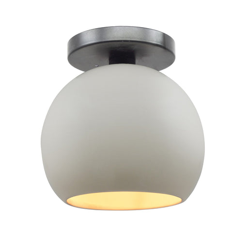 Radiance One Light Semi-Flush Mount Matte White w/ Champagne Gold