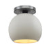 Justice Designs - CER-6353-MTGD-NCKL - One Light Semi-Flush Mount - Radiance - Matte White w/ Champagne Gold