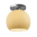 Justice Designs - CER-6353-MYLW-NCKL - One Light Semi-Flush Mount - Radiance - Muted Yellow