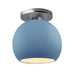 Justice Designs - CER-6353-SKBL-NCKL - One Light Semi-Flush Mount - Radiance - Sky Blue
