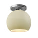 Justice Designs - CER-6353-VAN-NCKL - One Light Semi-Flush Mount - Radiance - Vanilla (Gloss)