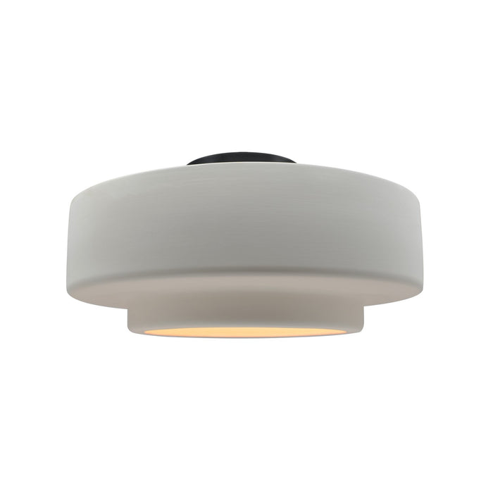 Justice Designs - CER-6363-BIS-MBLK - One Light Semi-Flush Mount - Radiance - Bisque