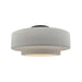 Justice Designs - CER-6363-BIS-MBLK - One Light Semi-Flush Mount - Radiance - Bisque