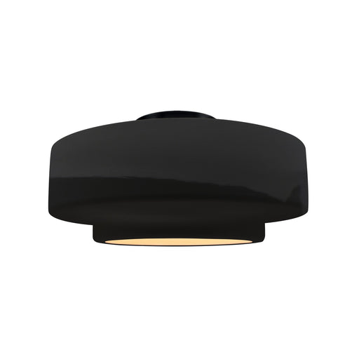 Radiance One Light Semi-Flush Mount Gloss Black