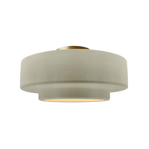 Radiance One Light Semi-Flush Mount Celadon Green Crackle