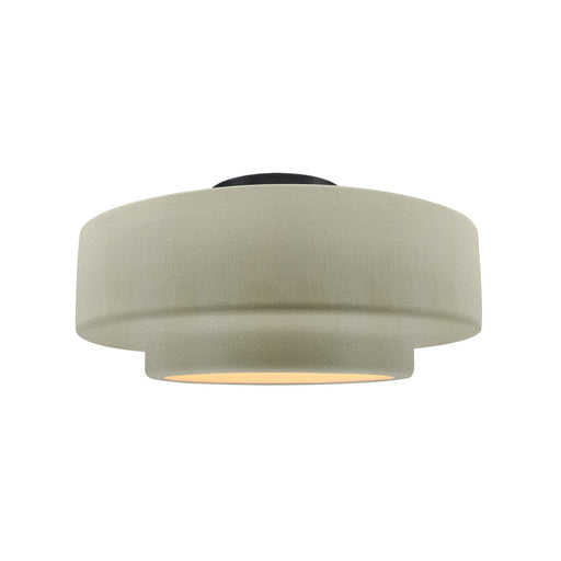 Radiance One Light Semi-Flush Mount Celadon Green Crackle