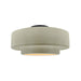 Justice Designs - CER-6363-CKC-MBLK - One Light Semi-Flush Mount - Radiance - Celadon Green Crackle
