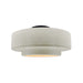 Justice Designs - CER-6363-CRK-MBLK - One Light Semi-Flush Mount - Radiance - White Crackle