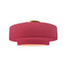 Justice Designs - CER-6363-CRSE-BRSS - One Light Semi-Flush Mount - Radiance - Cerise