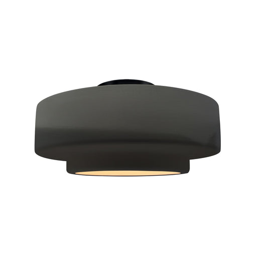 Radiance One Light Semi-Flush Mount Gloss Grey