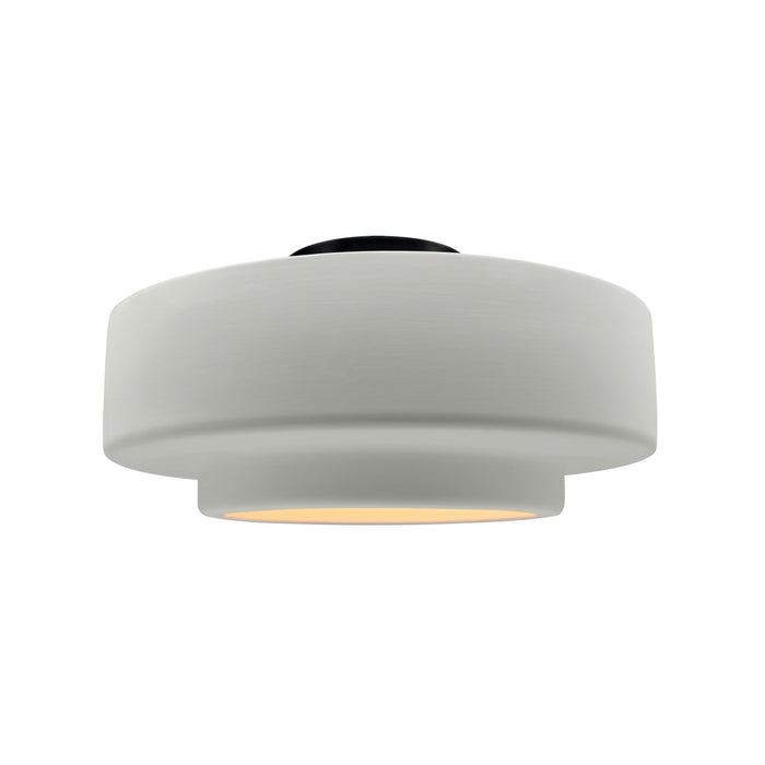 Justice Designs - CER-6363-MAT-MBLK - One Light Semi-Flush Mount - Radiance - Matte White
