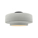 Justice Designs - CER-6363-MAT-MBLK - One Light Semi-Flush Mount - Radiance - Matte White