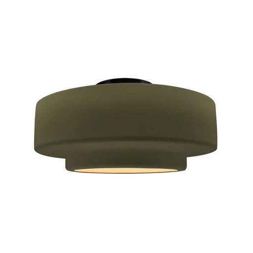 Radiance One Light Semi-Flush Mount Matte Green