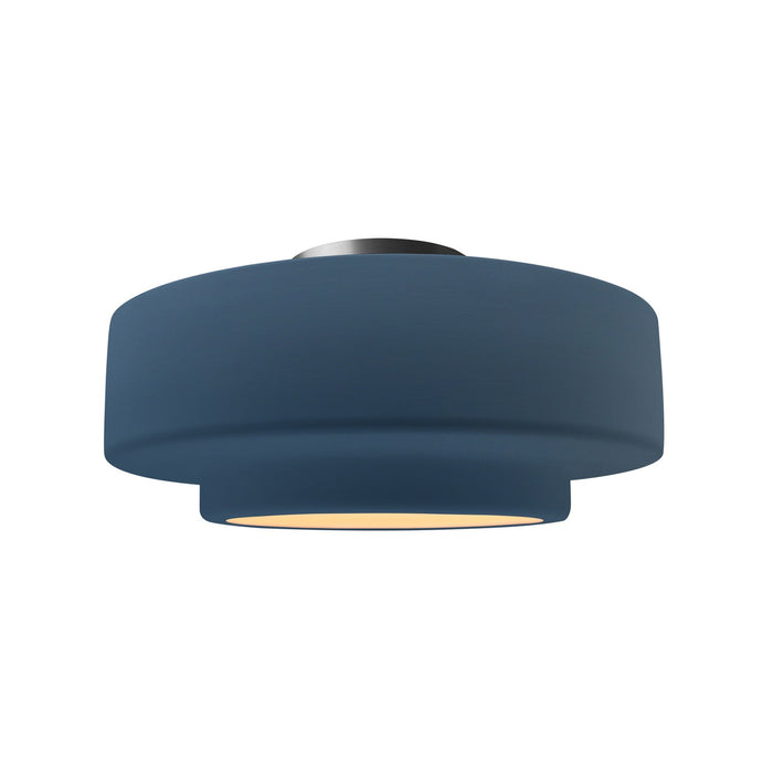 Justice Designs - CER-6363-MID-NCKL - One Light Semi-Flush Mount - Radiance - Midnight Sky