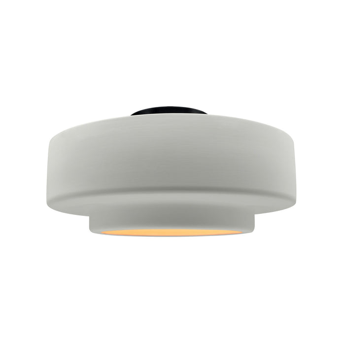 Justice Designs - CER-6363-MTGD-MBLK - One Light Semi-Flush Mount - Radiance - Matte White w/ Champagne Gold