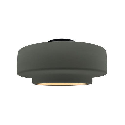 Radiance One Light Semi-Flush Mount Pewter Green