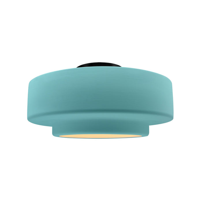 Justice Designs - CER-6363-RFPL-MBLK - One Light Semi-Flush Mount - Radiance - Reflecting Pool