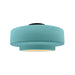 Justice Designs - CER-6363-RFPL-MBLK - One Light Semi-Flush Mount - Radiance - Reflecting Pool