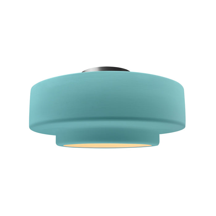 Justice Designs - CER-6363-RFPL-NCKL - One Light Semi-Flush Mount - Radiance - Reflecting Pool