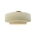 Justice Designs - CER-6363-VAN-BRSS - One Light Semi-Flush Mount - Radiance - Vanilla (Gloss)