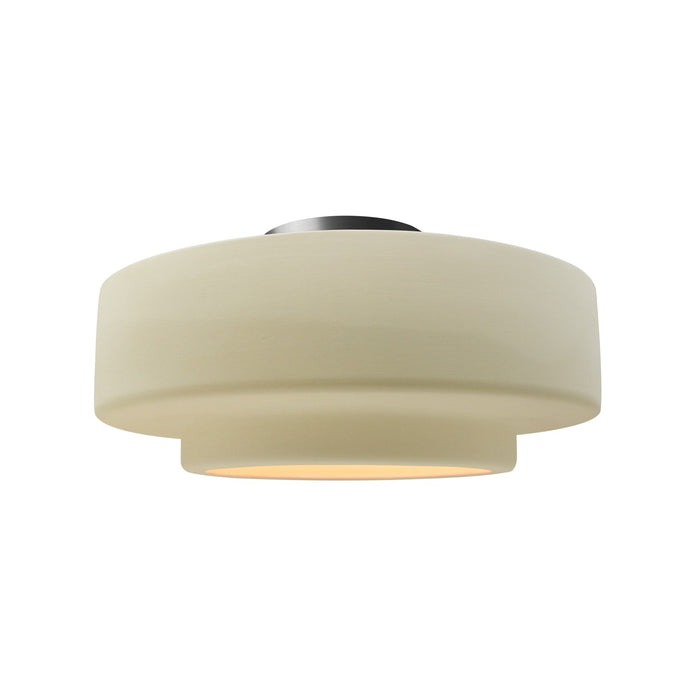 Justice Designs - CER-6363-VAN-NCKL - One Light Semi-Flush Mount - Radiance - Vanilla (Gloss)