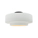Justice Designs - CER-6363-WHT-MBLK - One Light Semi-Flush Mount - Radiance - Gloss White